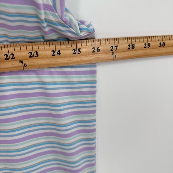 Peter Millar Southern Comfort Polo Men’s XXL Striped Golf Athletic Purple Blue - Picture 5 of 10